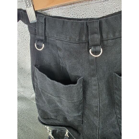 Black Chain-Linked Convertible Pants With Cargo Pockets Size XXS - Picture 7 of 11